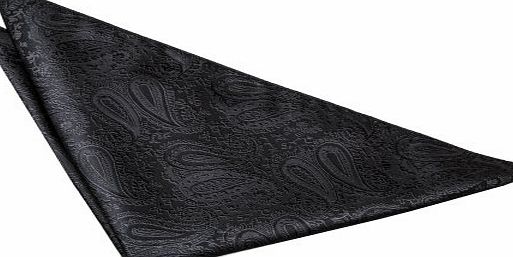 DQT New DQT Paisley Handkerchief / Pocket Square (Black)