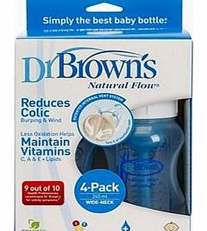 Dr Brown`s Wide Necked Baby Feeding Bottle 240ml