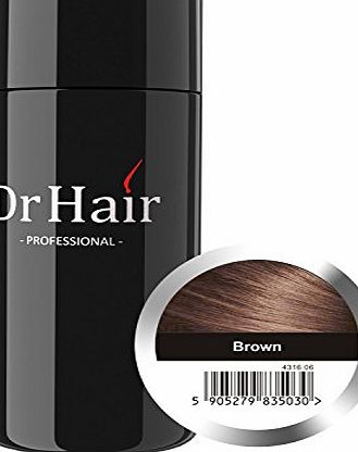 Dr Hair Best Hair Thickening Fibers for Concealing Hair Loss, Thinning Hair amp; Sparse, Balding Areas with Natural, Coloured Keratin Fibers - Fast Treatment in Seconds for Men amp; Women, 30g Dark