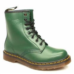Dr Martens Female 8 Tie Boot Ii Leather Upper Alternative in Green, Yellow