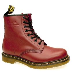 Dr Martens Female 8 Tie Boot Leather Upper Alternative in Red