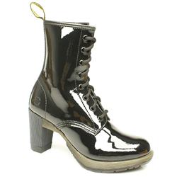 Female Diva Darcie Boot Patent Upper Alternative in Black