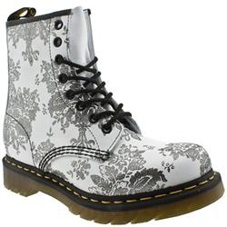 Female Dr Martens 1460 W Leather Upper Casual in White and Black