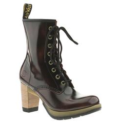 Female Dr Martens Darcie Leather Upper Casual in Burgundy