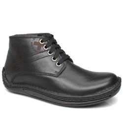 Male Keagan 5Eye Boot Leather Upper Casual in Black, Dark Brown
