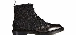 Dr. Martens Mens Calder leather and tweed boots
