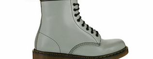 Unisex grey smooth leather boots