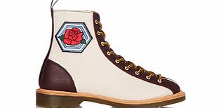 Dr. Martens Womens mahogany and rose laced boots