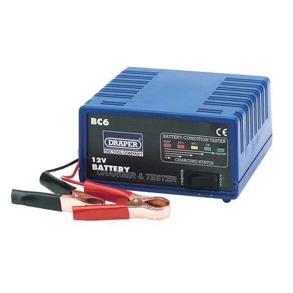 Draper 12v Battery Charger and Tester - 6a 66799