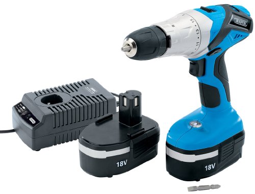 Draper 20497 18-Volt Cordless Hammer Drill with Two Ni-CD Batteries