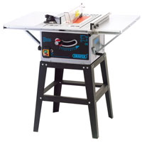 Draper 254mm Table Saw With Extension Wings And Stand   2 Blades 240V