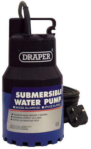 Draper 35463 Submersible Water Pump 6M Lift 230V