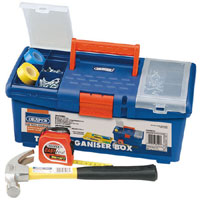 Draper 400mm X 207mm X 178mm Tool Box Or Organiser Box With Tote Tray