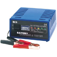 Draper 6V/12V Battery Charger and Tester 4.5 Amp