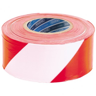 Red and White Barrier Tape Roll 75mm x