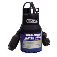 Draper Submersible Clean Water Pump 6m Lift and 120l/m Max Flow   Float Switch 240v
