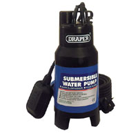 Draper Submersible Dirty Water Pump 8.5m Lift and 235l/m Max Flow   Float Switch 240v