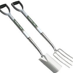Twin Pack Stainless Steel Fork/Spade