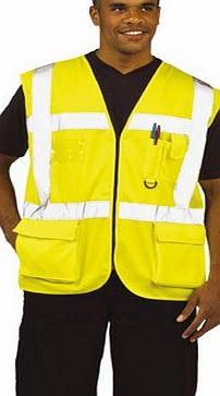 Dream Design Hi Viz Executive Vis High Visibility Vest With Pockets Xl Yellow