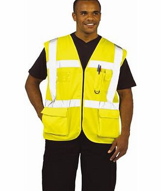 Dream Design Hi Viz Executive Vis High Visibility Vest With Pockets Xxxl Yellow