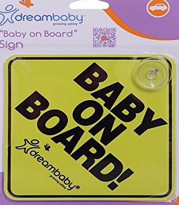 Dreambaby Baby On Board Sign (Yellow)