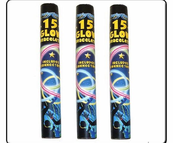 Pack of 45 Glow Sticks with Connectors - make Bracelets, Necklaces and lots more
