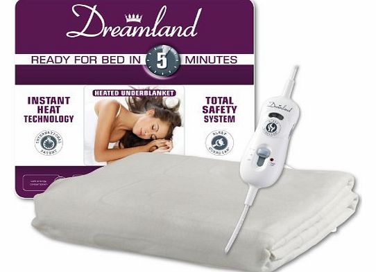 Dreamland 6992 Ready for Bed In 5 Minutes Heated Single Underblanket