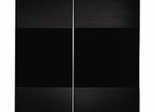 Nyah Tall 2 Door Sliding Wardrobe - Black Gloss