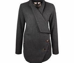 Grey wool mix short coat