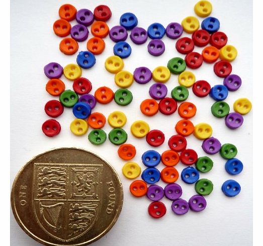 Dress It Up Micro Primary 4mm - Novelty Craft Buttons 