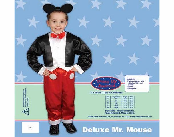 Dress Up America  Deluxe Mr. Mouse Costume Set (L)