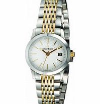 Dreyfuss and Co Ladies White Steel Gold Watch