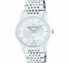 Dreyfuss and Co Mens Sapphire Glass Silver Watch