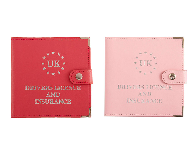 driving Licence Wallet - Pale Pink and Pink