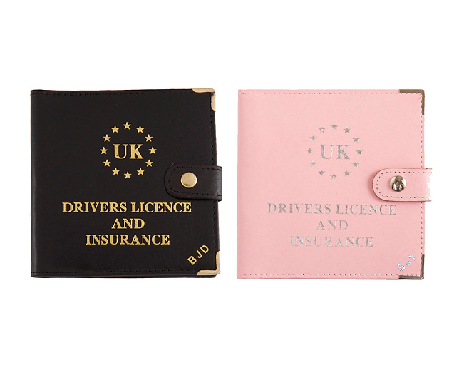 driving Licence Wallet - Personalised - Pale