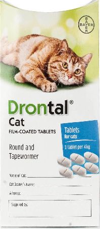 Drontal, 2102[^]0104015 Worming Tablets For Cats - 6 Tablets