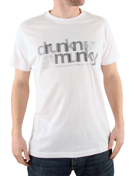 White Diagonal T-Shirt