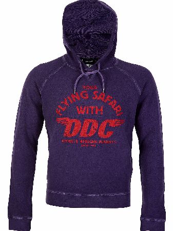 Dsquared Centre Text Graphic Purple Hooded Top