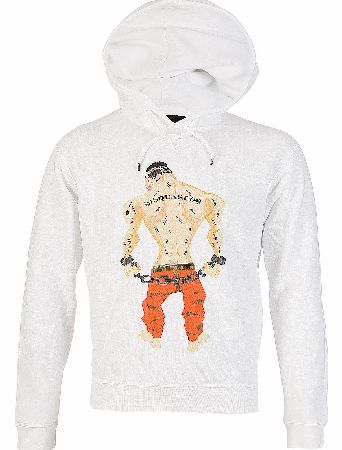 Dsquared Chained Inmate White Hooded Top