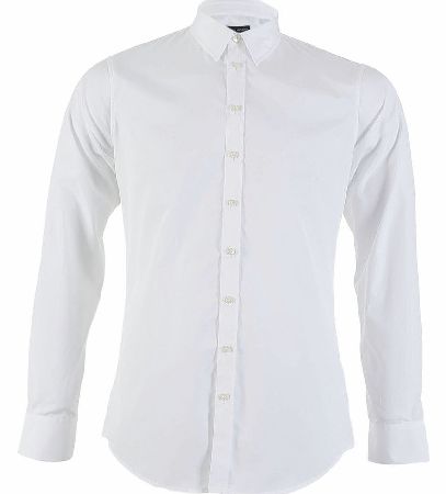 Dsquared Cotton Collar Logo Shirt White