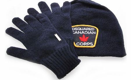 Dsquared Knitted Gloves And Hat Set