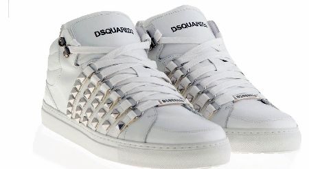 Dsquared Vitello Sport Studded High Top Sneakers