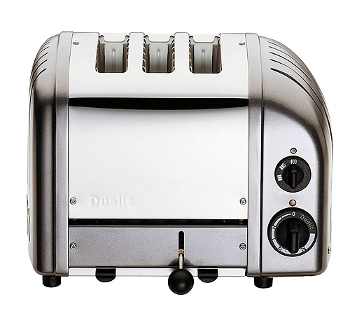 3 Slot Metallic Charcoal Toaster