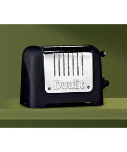 dualit Lite 2 Slice Black Toaster