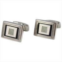 White Reducing Square Cufflinks by