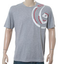 Grey T-Shirt with Red and White Logo