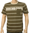 Duck and Cover Khaki Stripe T-Shirt