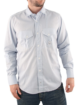 Duck and Cover Sky Blue Spencer Long Sleeved Shirt