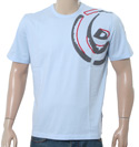 Sky Blue T-Shirt with Grey and Red Logo