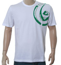 White T-Shirt with Green Logo
